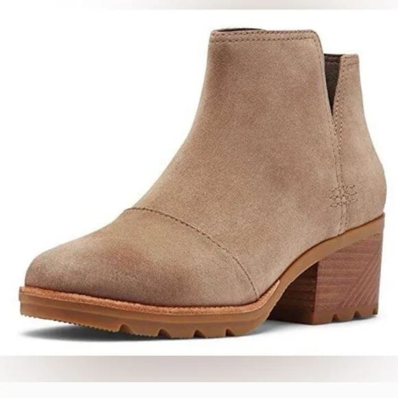 SOREL Cate Cut-Out Booties In Ash Tan Size 8.5 - Picture 3 of 12